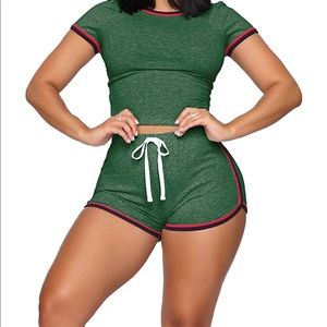 2 piece short set XL